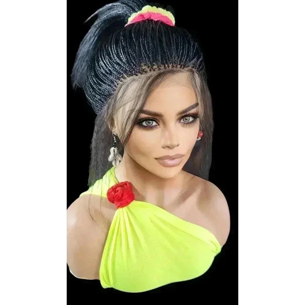 Yassine 18” Full Lace Micro Million Braids Wig Handmade Luxury - Picture 5 of 15